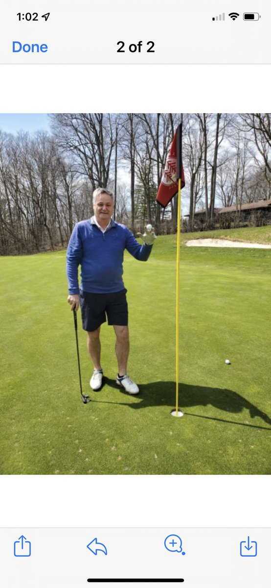 mahrensgolf's tweet photo. Only the 2nd day of the season and Bill Carr aces the 6th @kawartha_golf  Playing with Mike Carr and Chris Flaherty. #Congratulations #Ace https://t.co/Y4LmGSKAGk