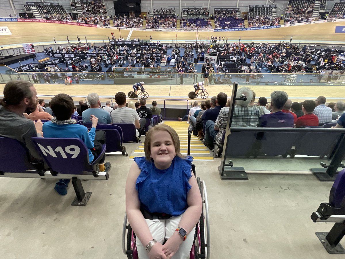 ⁦<a href="/ellasophiacham1/">ella sophia chambers</a>⁩ &amp; ⁦<a href="/MelanieElla/">Melanie C</a>⁩  loving the #tissotnationscup at the <a href="/glasgowlife/">Glasgow Life</a> #glasgowvelodrome