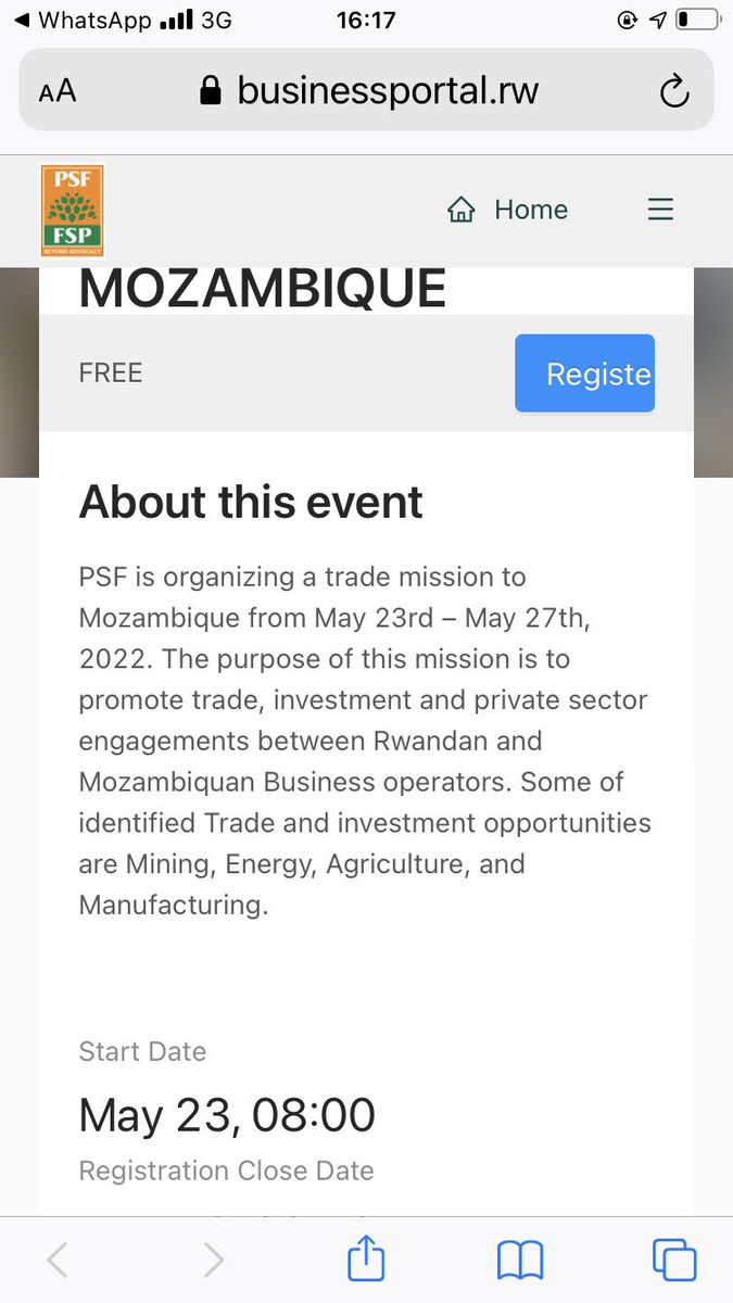 Dear members, do not miss out this huge opportunity , register yourself through this link businessportal.rw/events/trade-m…