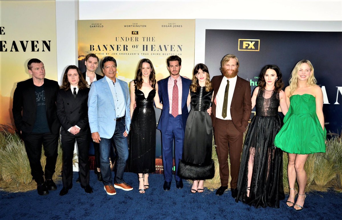 gilbirmingham's tweet photo. 10 years in the making. What a great cast to work with! #UnderTheBannerOfHeavean #andrewgarfield #DaisyEdgarJones #SamWorthington #lanceblack #RonHoward #BrianGrazer #davidmackenzie https://t.co/5fAVNA8RDM