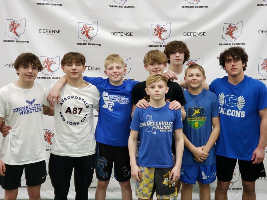 2022 Ohio Tournament of Champions results:

Kai Vielma Champ 
Lonzy Vielma Champ
Luke Lilley 2nd 
Evan Petrovich 2nd 
Landon Lynn 5th
Tommy Gretz 6th
Zach Franks 7th

Great Job Falcons!