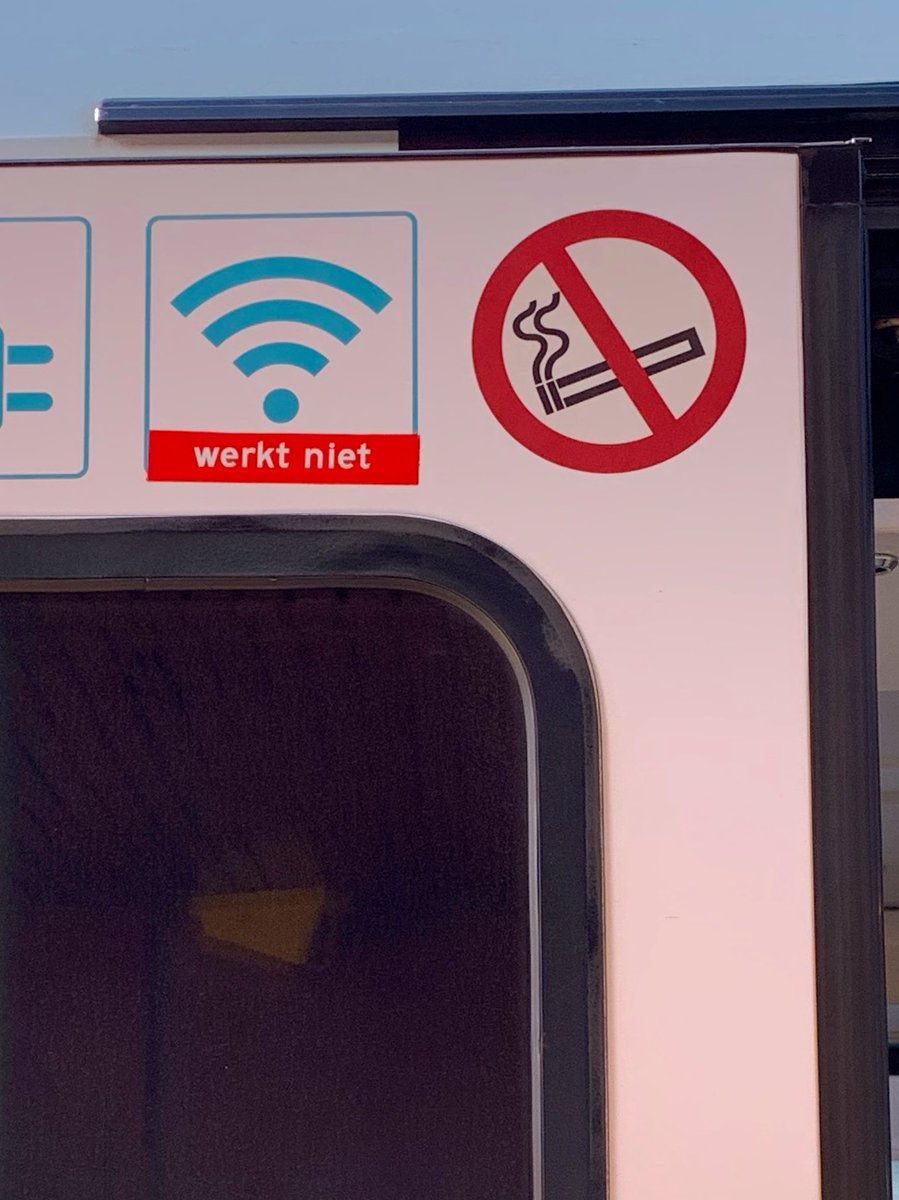 Duidelijker wordt het niet #wifi #werktniet #arriva #trein #kleinleed