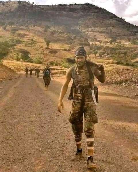 TedDyAMosIsa91's tweet photo. ሰላሌ ኦፕሬሽን❗️

ወረ ጃርሶ ላይ ሰፍሮ አርሶ አደሩን ሲያሰቃይ የነበረ 7 ሲኖትራክ እና 2 ፖትሮል ሙሉ የ@AbiyAhmedAli ኮማንዶ ሰራዊት በኦሮሞ ነጻነት ሰራዊት ድባቅ ተመቷል። በህይወት የቀረው እግሬ አውጪኝ ብሎ እየሸሸ ነው። https://t.co/Yaixs9WfF0