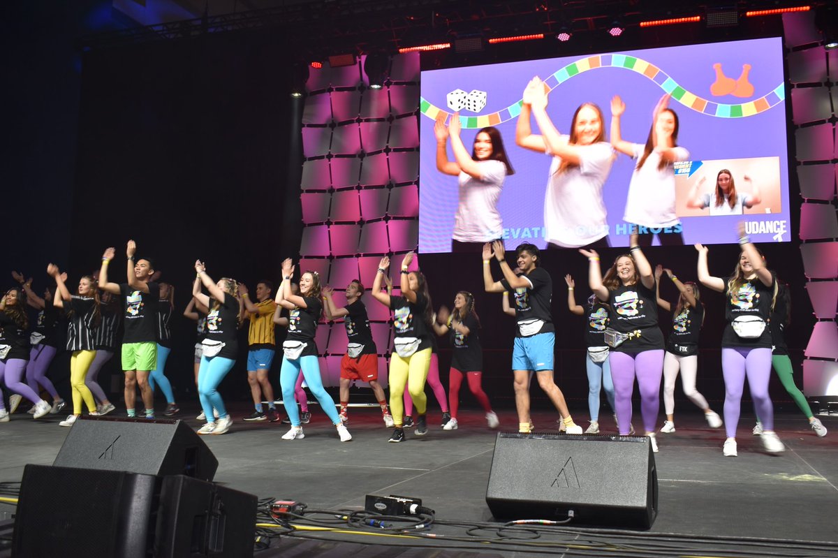 UDance 2022 is officially on! Dancers filled @theBob this morning and will be dancing for 12 hours in honor of the 46 kids who are diagnosed with cancer each day in hopes of one day dancing in celebration of cure!