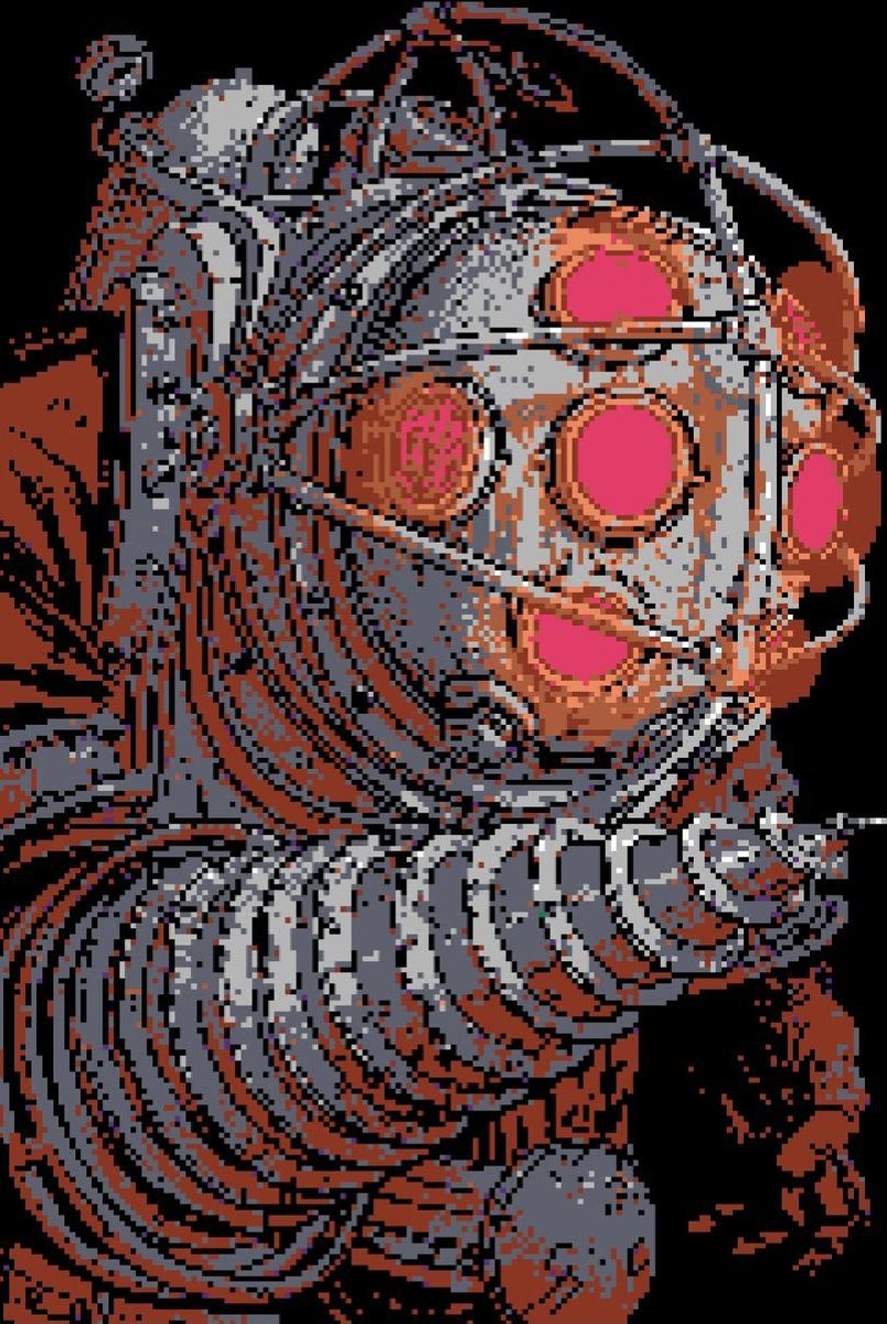 diana_vacheva_k's tweet image. My new #NFT #nftart #nftpixelart #nftpixel piece sci-fi, inspired by the game"BioShock". Sci-Fi is one of my favorite categories of games,  movies, books that'swhy i've created this art.
#nftcollectors #NFTCommuntiy #NFTCollection #OpenSeaNTF
opensea.io/assets/matic/0…