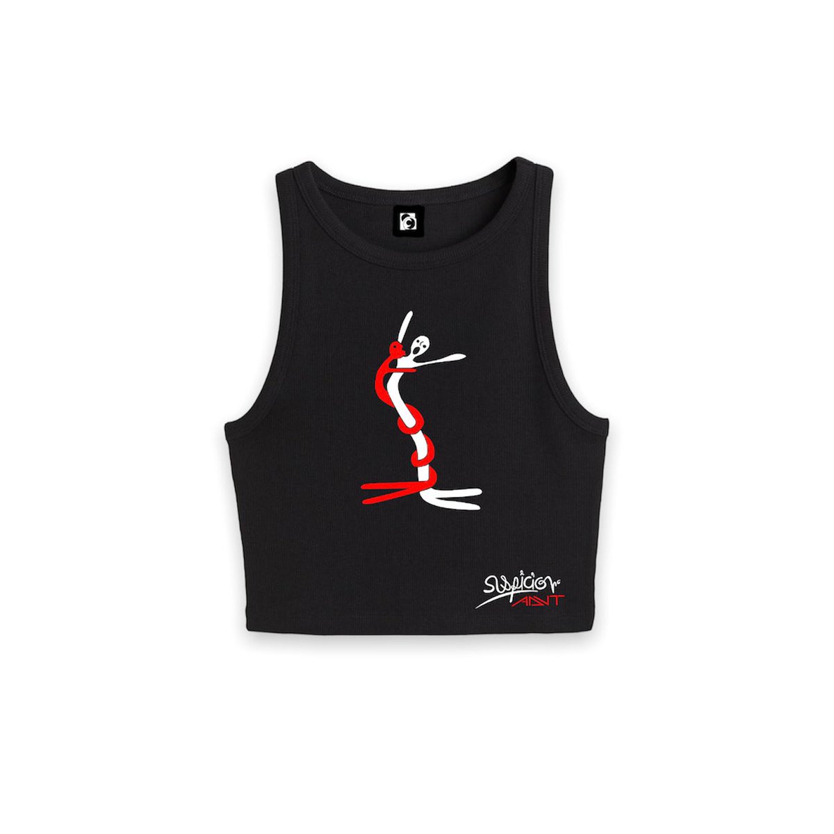suspicionadvt's tweet photo. Cropped top for women #suspicionadvt « leave me » Available on https://t.co/nPRVaIW5Uu 

#debardeurfemme #topcourt #croptop #SS22 #body #fitnessgirl https://t.co/mlevTc7IM9