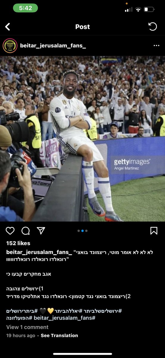 What do my fans think of this amazing head on the best player ever …<a href="/Cristiano/">Cristiano Ronaldo</a>   ❤️    Thank you @beitar_fans ❤️ I look good in the dress too but I guess time will tell … goleador <a href="/Cristiano/">Cristiano Ronaldo</a> sei mio preferito sempre Vamos