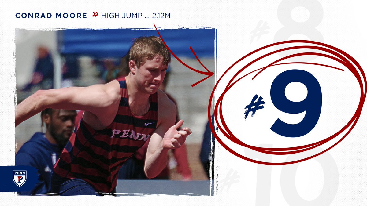 Conrad Moore earned himself a top finish in the high jump at Widener on Saturday! His clearance of 2.12m is good enough for ninth in program history!

#ThePursuit | #FightOnPenn