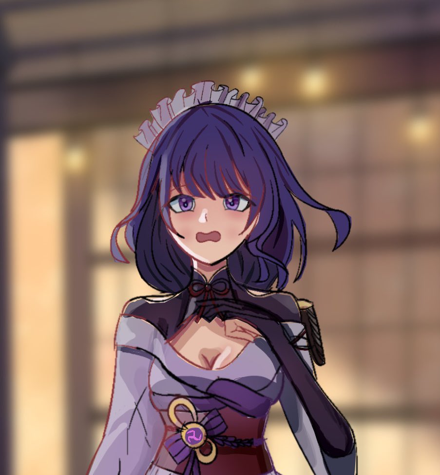 wafflepun's tweet photo. Maid shogun ⚡️⚡️  #GenshinImpact  #Genshinfanart  #RaidenShogun #yaebaal https://t.co/Hq2Bc8OCuN