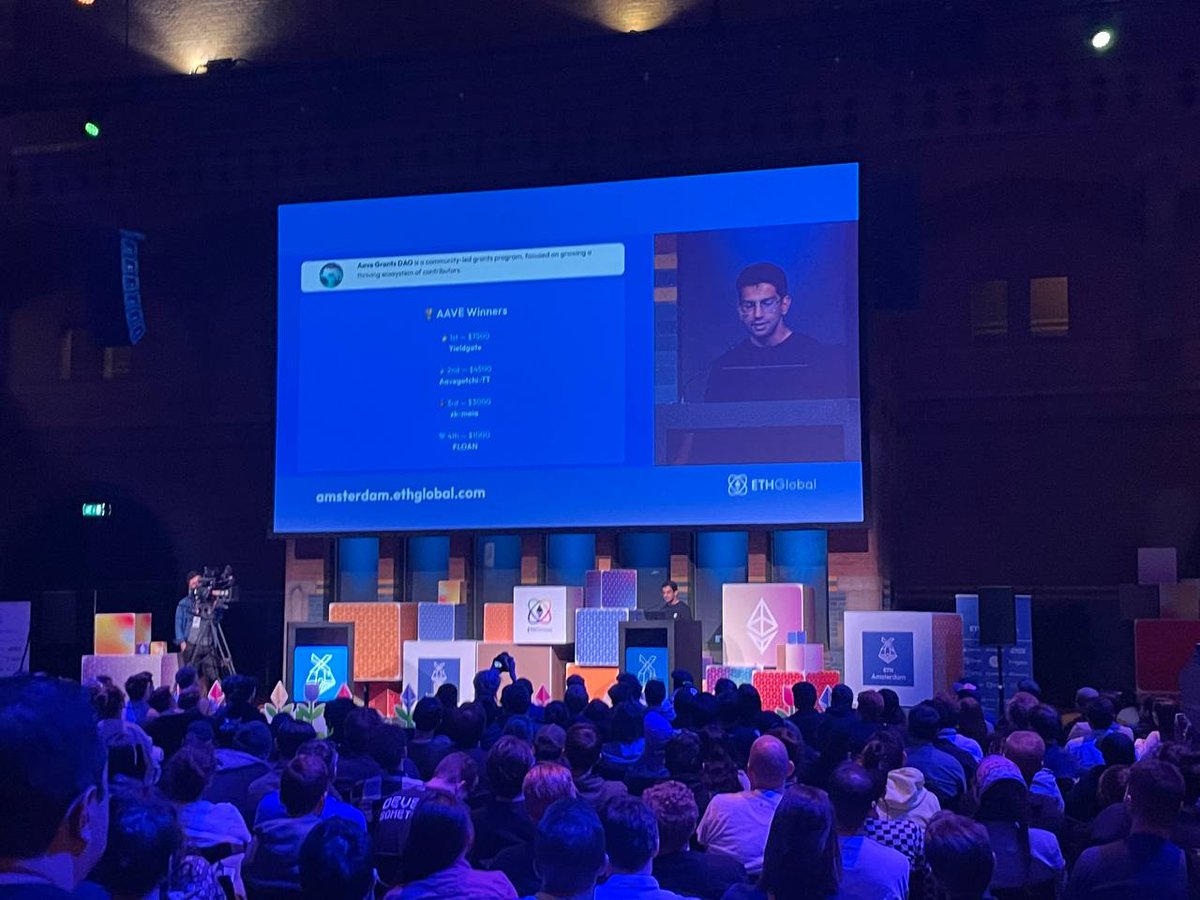 Congrats to Yieldgate, Aavegotchi-TT, zk-maia &amp; FLOAN for winning the @AaveAave bounties <a href="/ETHGlobal/">ETHGlobal</a>
 #ETHAmsterdam hackathon 👻🚀

Learn about what each of these teams has been building over the weekend ⏬⏬⏬
