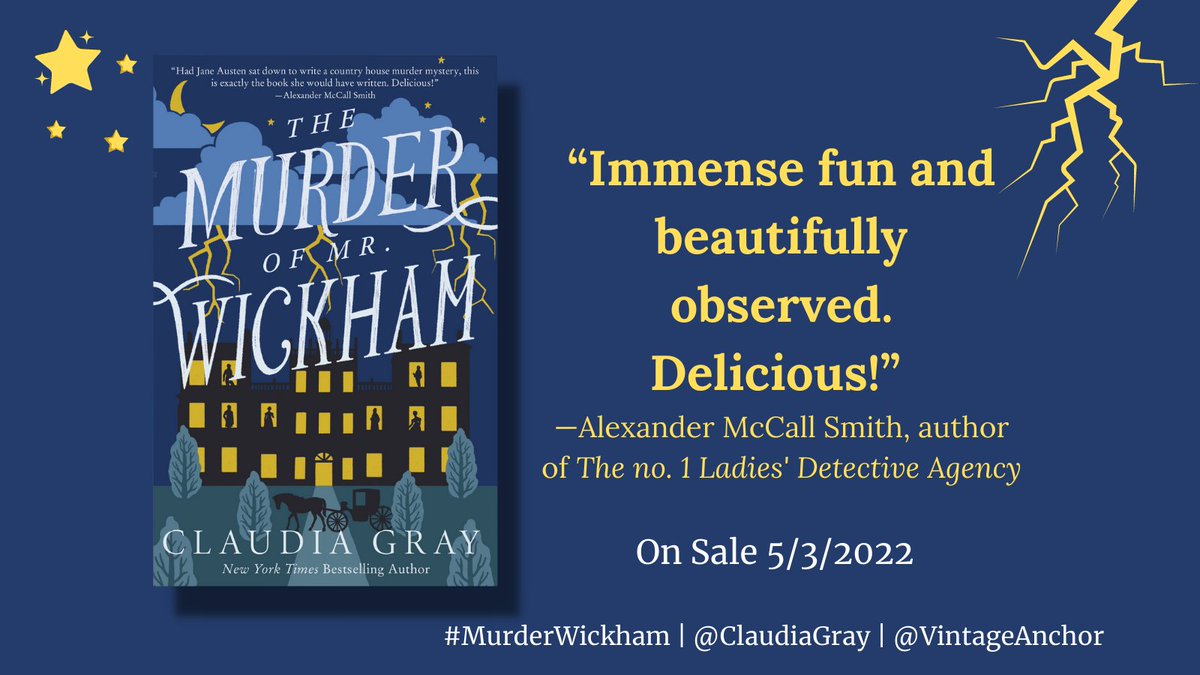 I’m so excited to be on the upcoming blog tour for The Murder of Mr. Wickham by @claudiagray which will be running from April 25 - May 8. I love retellings of Jane Austen’s novels so I can’t wait to start this one! @VintageAnchor @Austenprose #MurderWickham #AustenProsePR