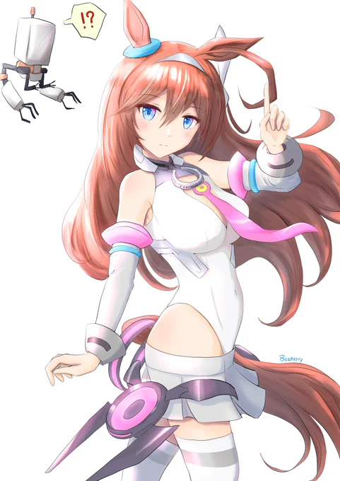 ミホノブルボンちゃんおめでとー
!!😊🎉🎉🎉

(いつぞやに描いたのを加筆しました)
#ミホノブルボン生誕祭2022
#ミホノブルボン誕生祭2022
#ウマ娘 
