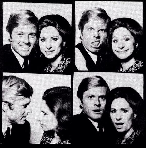 BeschlossDC's tweet photo. Barbara Streisand solemnly poses with Robert Redford: #Schapiro https://t.co/z4XqNiMsZp