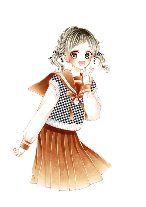 あと、カラーカットがたくさん帰ってきました💌
気に入ってる予告カットをちょろりと
カラーは基本コピックです🖊 