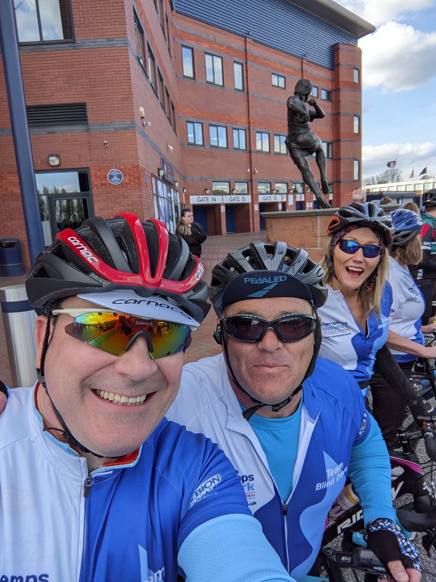 SirDaveThompson's tweet photo. Arrived @WBA on last leg of @blinddaveheeley #escapefromcolditz @WBAFoundation waiting for the heroes from this epic ride. https://t.co/5f9u8xjU9Q