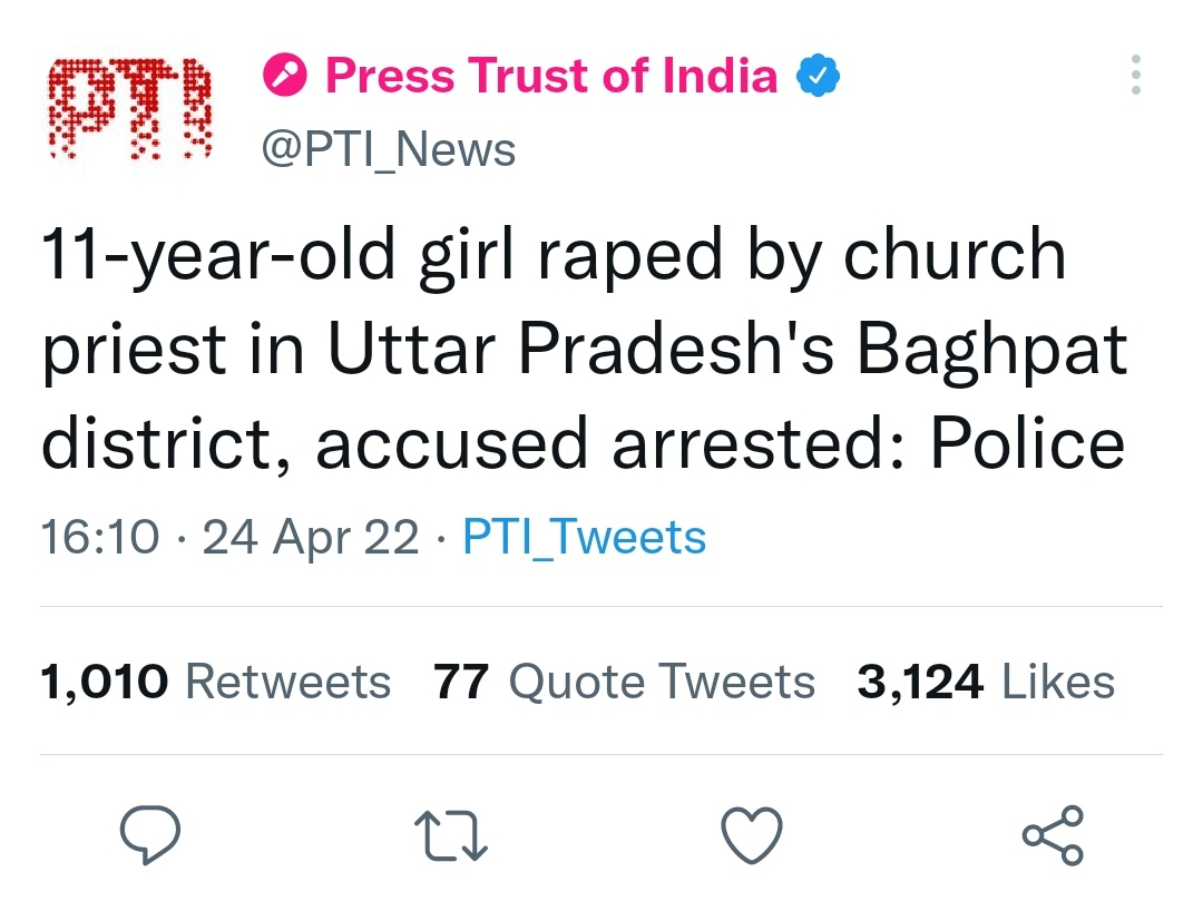 IAnujJourno's tweet photo. #SC must declare him as #innocent as well. Because "Every Sinner has a future"
#SupremeCourt
#RapeCharge
#Church
#IndianJudiciary
#MyLords https://t.co/ODYouh8PNO