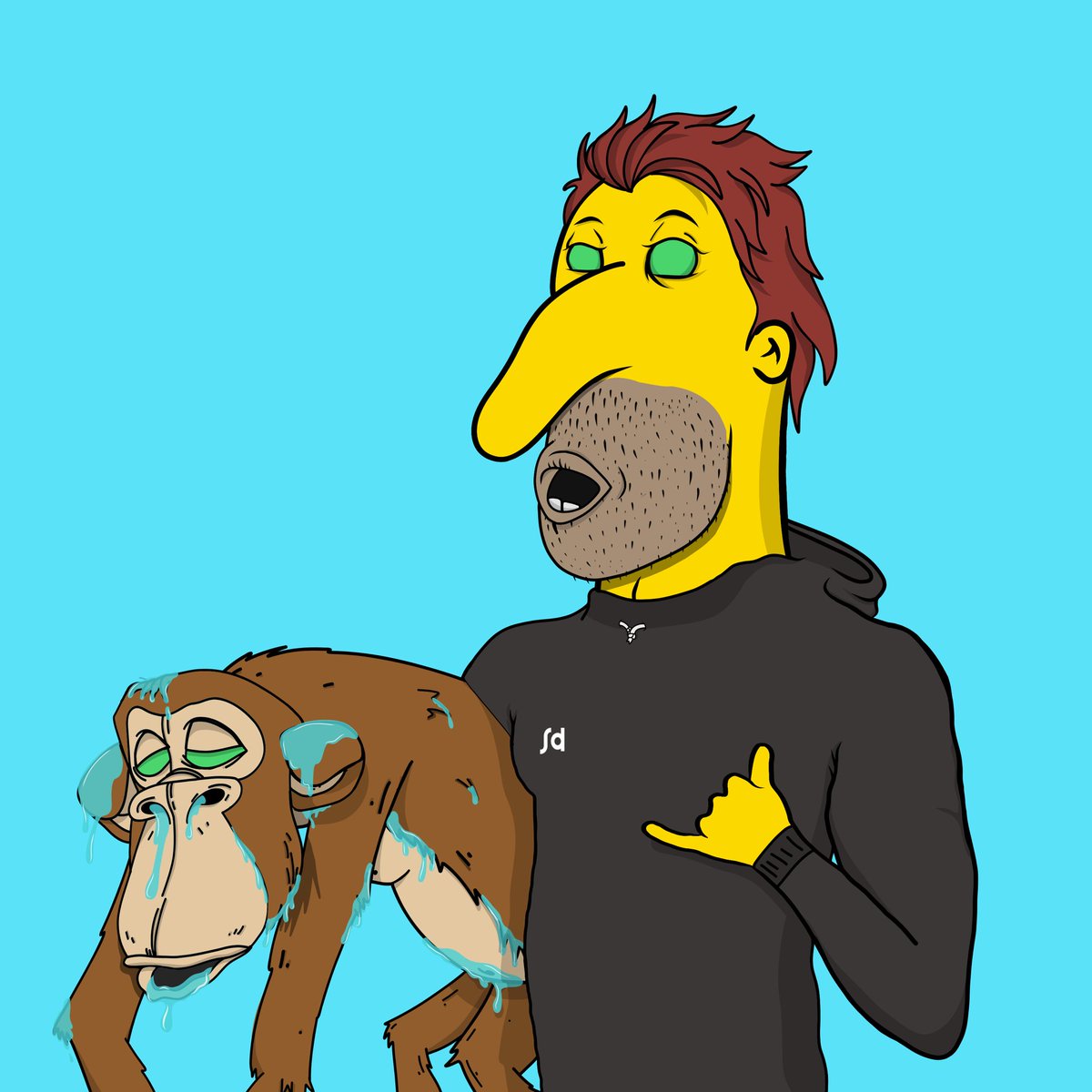 StokedDudes's tweet photo. This Bored Ape partied a little to hard for his birthday last night and ended up having to be saved from drowning by one of the Stoked Dudes! We got your back @boredapeyachtclub happy birthday 🎉 #boredapeyachtclub #stokeddudesnft #surfingnft 🟢🟢 #nft https://t.co/590efhWfCI