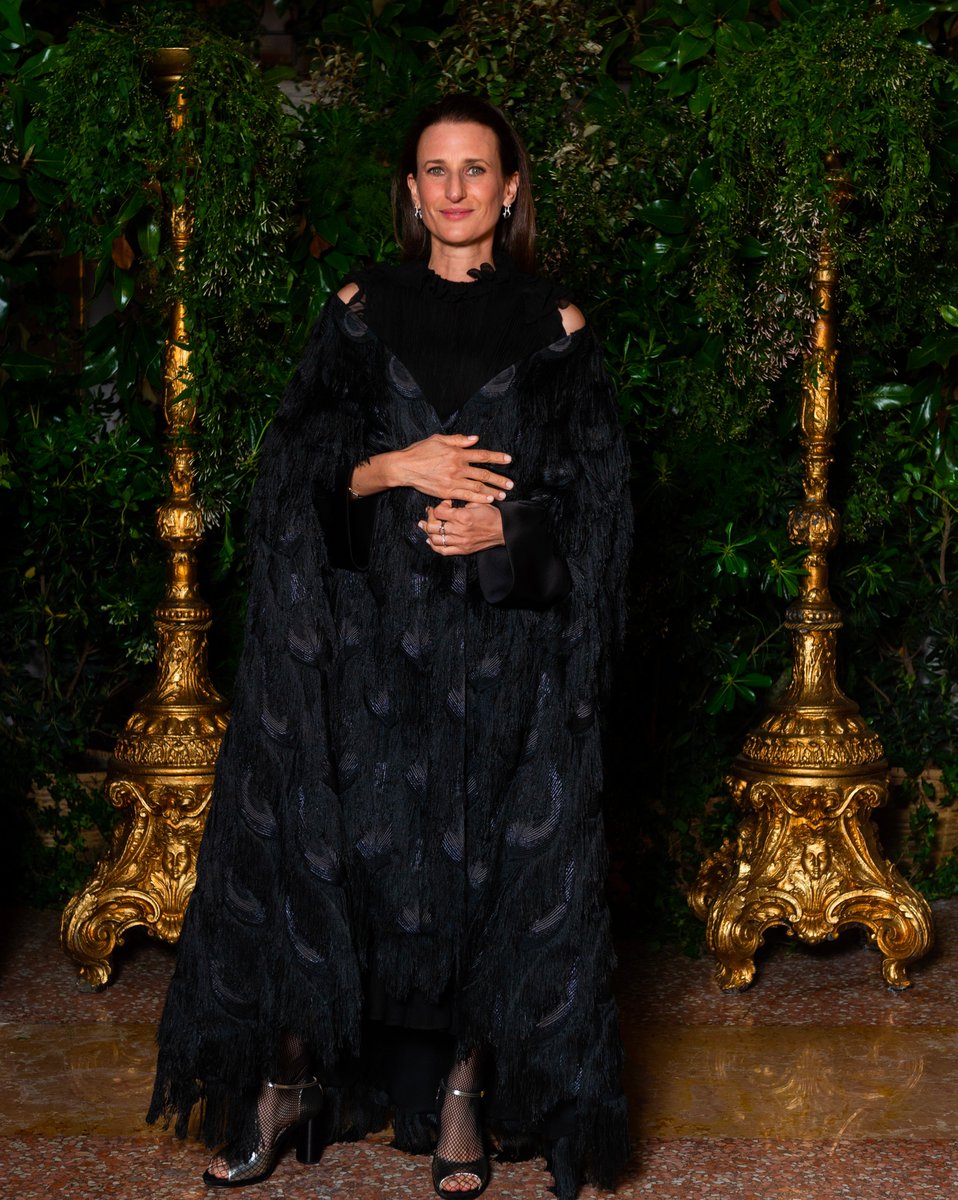 Attending the #DiorxVenetianHeritage gala dinner at @TeatroLaFenice in Venice last night, #StarsinDior Laetitia Casta and Camille Cottin were unerringly elegant in all-black Dior Couture gowns by Maria Grazia Chiuri.