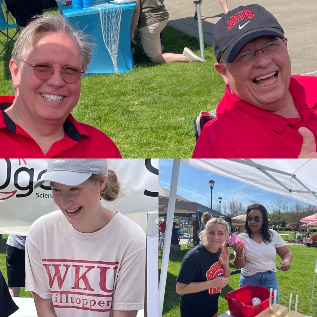 skyteach_wku's tweet image. We had a blast 🚀 at the SKY Science Festival in downtown BG yesterday! Our awesome preservice teachers engaged with the community with puff rockets, sound experiments, probability, and more! We especially loved the help from Dean Brown and Provost Fisher! @WKUCEBS @WkuOgden @wku