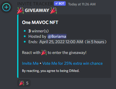 MAVOCNFT's tweet photo. Another #NFTGiveaway on my Discord server!⬇️

🔹https://t.co/sfk67Usho7🔹

#MAVOCNFT #NFT #NFTs #NFTCommunity https://t.co/3tCtsdga5x