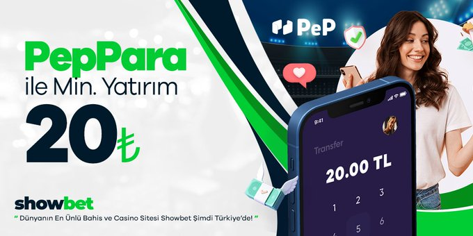 🎤 Dünya'nın En Ünlü Casino ve  Bahis Sitesi #SHOWBET Şimdi Türkiye'de 

👛 PepPara 💰 İle Min. Yatırım Sadece 2️⃣0️⃣₺ 

💚TIKLA KAZANMAYA BAŞLA bit.ly/SHOWBET
