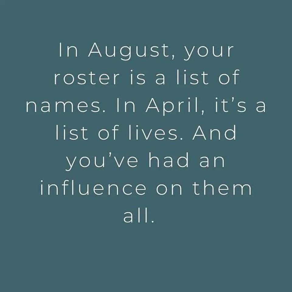 Never underestimate the impact our teachers have on students.