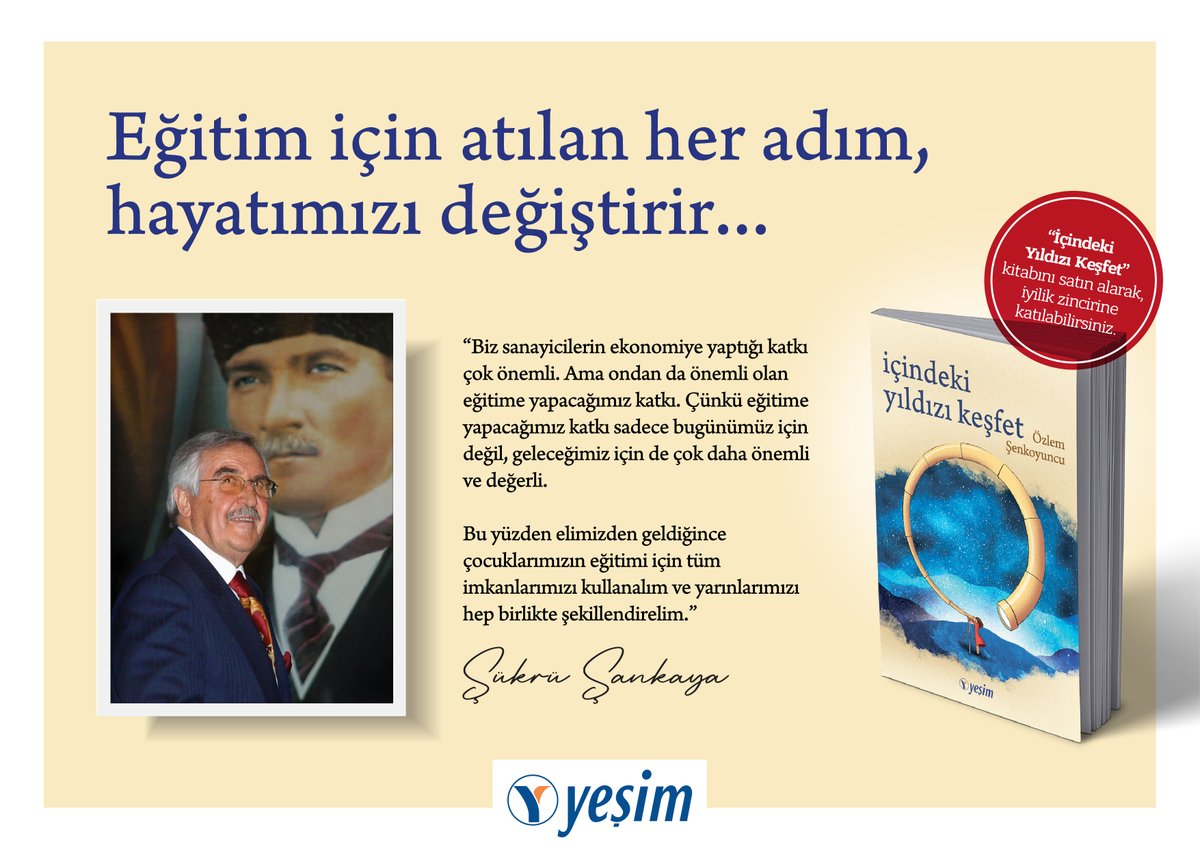 Kurucumuz merhum Şükrü Şankaya’nın vefatı sonrası onun adıyla Türk Eğitim Vakfı Burs Fonu olarak kız çocuklarının eğitimi için başlatılan ve günümüze dek gelişimini sürdüren iyilik hareketi, “İçindeki Yıldızı Keşfet” isimli kitabın satışları ile büyümeye devam ediyor.