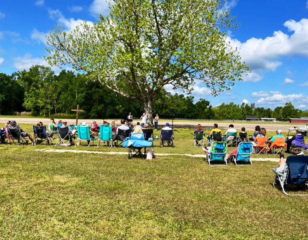 A beautiful Spring morning for church on the farm. #Hope