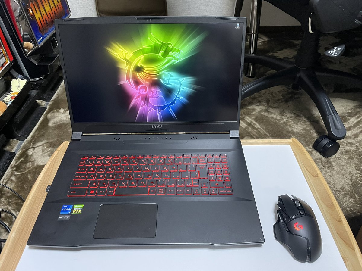 RilyBlanco's tweet photo. ゲーミングノートPC買った😁
めちゃくちゃ快適過ぎてオススメ♪
メインPC圧倒的に超えちゃったw
一応スペック
msi Katana GF76 12U
CPU i7 12700H
メモリ32G
SSD 1TB
GPU RTX3070ti 8G
モニター 17.3インチ 144Hz
マウス ロジクールG502wireless
#msi
#ゲーミングノート
#RTX3070ti
#GF76
#G502 https://t.co/HtzMSGN7FR