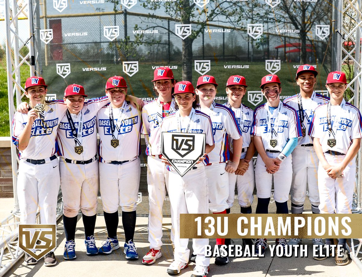 versusball's tweet photo. We have our FIRST CHAMPIONS of the weekend! Congratulations to the 13U Champions, BY Elite! 🏆 Their pitcher, Eli, threw a PERFECT GAME to seal the win and earn their title!

#Versus #BYelite https://t.co/hJ5NG5CzVC