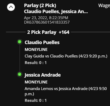 I am starting to think 2 fight parlays are the way to go. Give me 2 fight parlays that you like coming up and I'll throw some cash on it! #ufc #GamblersUnite #fightpicks