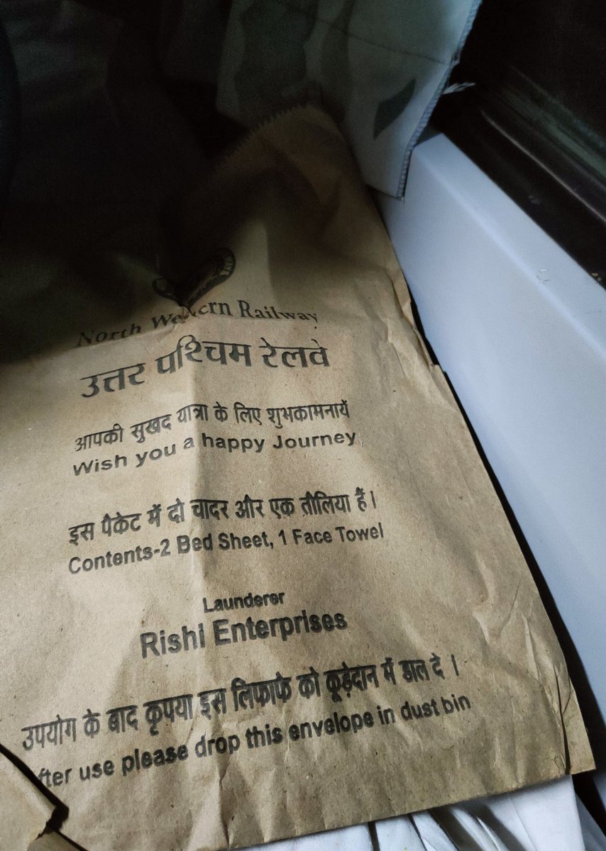 Nomadic Kuldeep (@kuldeepmeenair) on Twitter photo Hand towel not being provided alongwith lenin packet. How much saving of contactractor?
<a href="/RailMinIndia/">Ministry of Railways</a> Hand towel not being provided alongwith lenin packet. How much saving of contactractor?
<a href="/RailMinIndia/">Ministry of Railways</a>