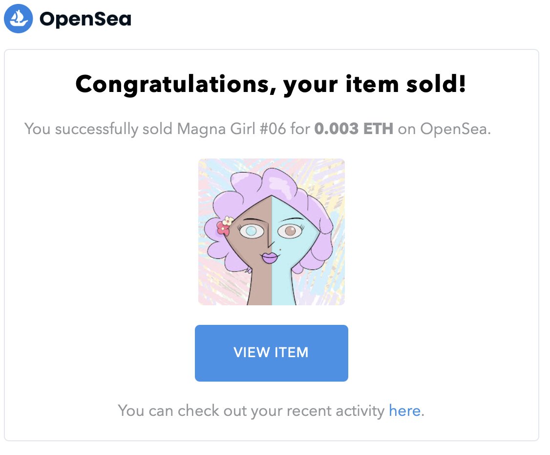 SOOOOLLLD 😱 
My  DEAR FRIEND 
❤️❤️<a href="/CelestialStudi8/">Celestial Studio</a> ❤️❤️
Thank you sooooooo much it was the sweetest surprise today 🥰 I tuly appreciate your support ALWAYS! 
Welcome to the #magnafamily so happy to have you beeing a part of our journey 🥰

#NFTCommunity #NftSold #NFTFAM #nftart