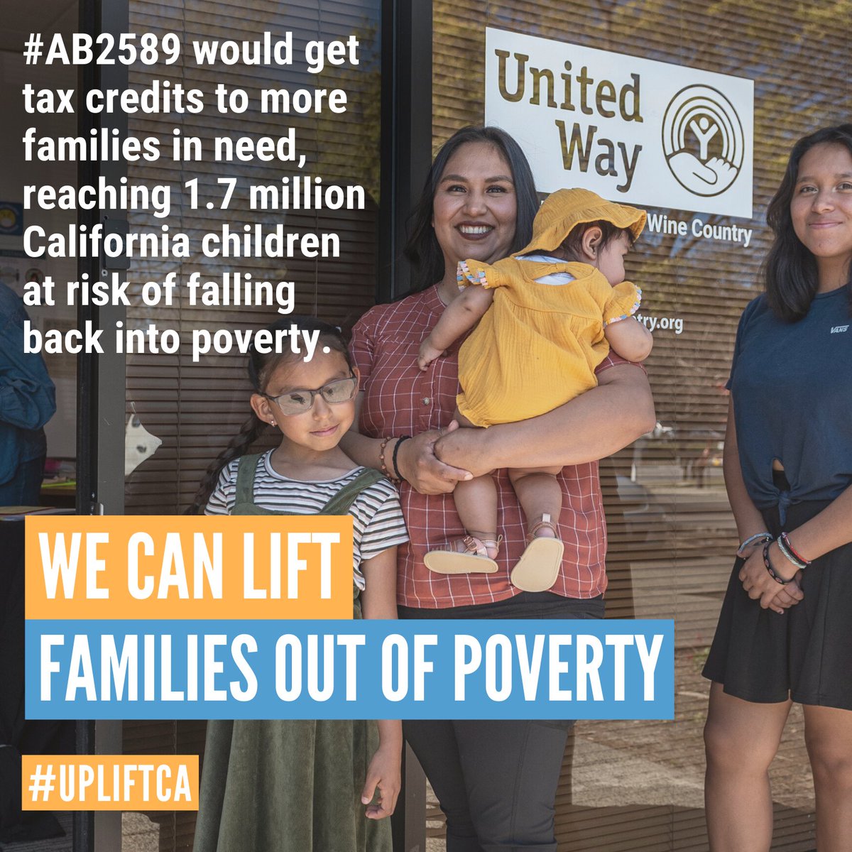 Tax credits are a proven tool to combat poverty and are good for local economies. That's why we support #AB2589 to get tax credits in the hands of MORE families with an expanded #CalEITC and CA Child Tax Credit Payment.
#UpliftCA #UnitedWeek
<a href="/UWSLOC/">United Way of San Luis Obispo County</a>