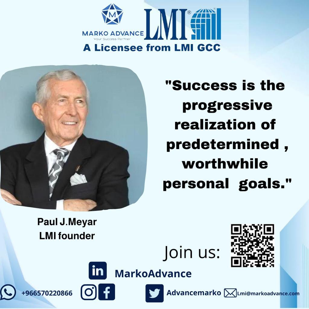 AdvanceMarko's tweet photo. "Success is the progressive realization of predetermined, worthwhile personal goals."
Join us 👇🏼
#markoadvance #lmi #lmigcc #epp #epl #eml #esl #تطوير #إدارة #success #goals https://t.co/0cV3VQlkP1