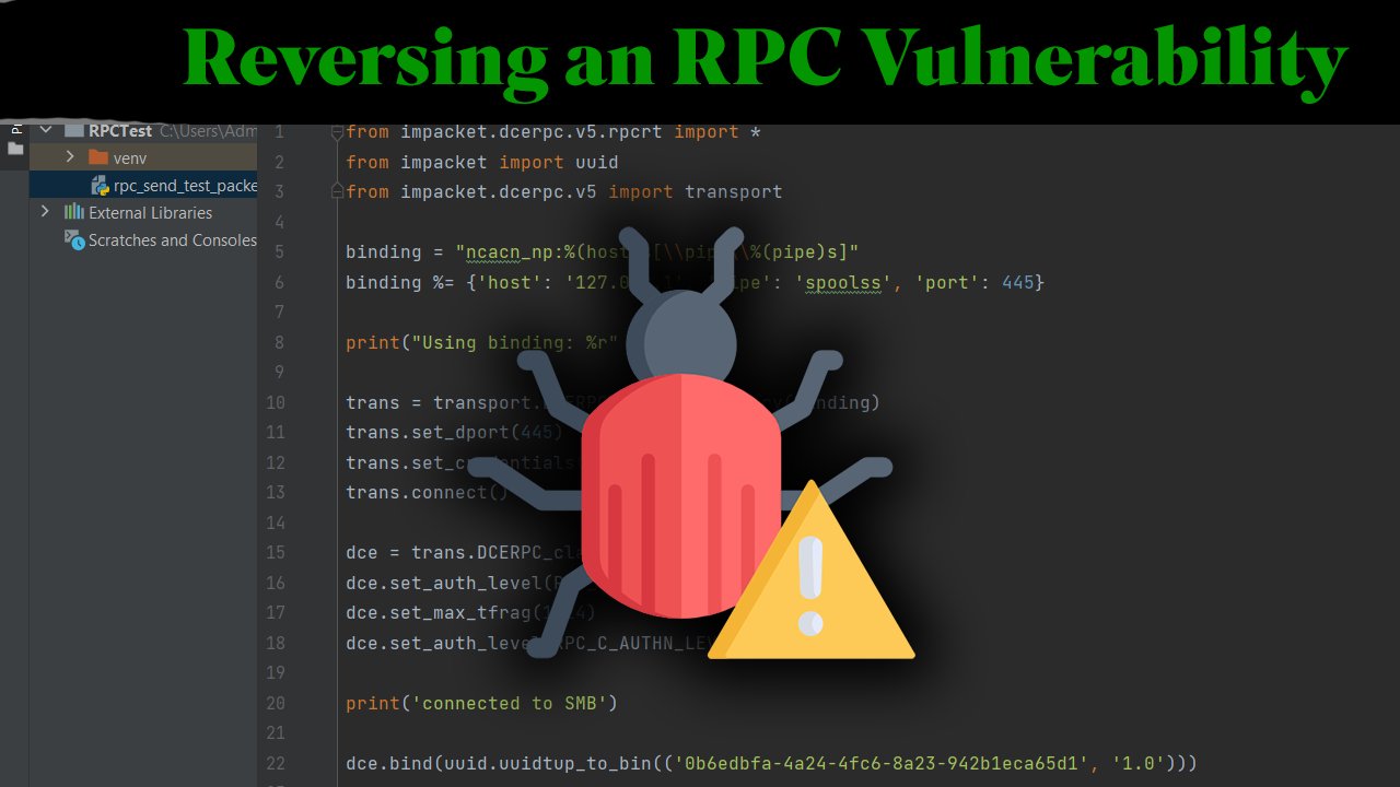 Ptrace Security GmbH on Twitter "Exploiting Windows RPC CVE2022