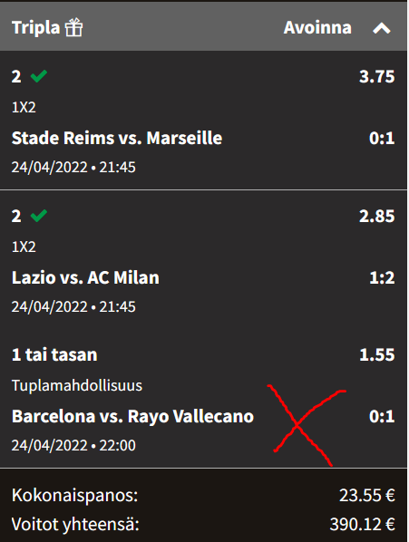 JaskanKaljat's tweet photo. Ei sitten voinut Barcelona edes yhtä tehdä!
#livebetsit #Betsit #vitunbarca
#ligue1fi #serieafi #laligafi https://t.co/jSRlZw0imH