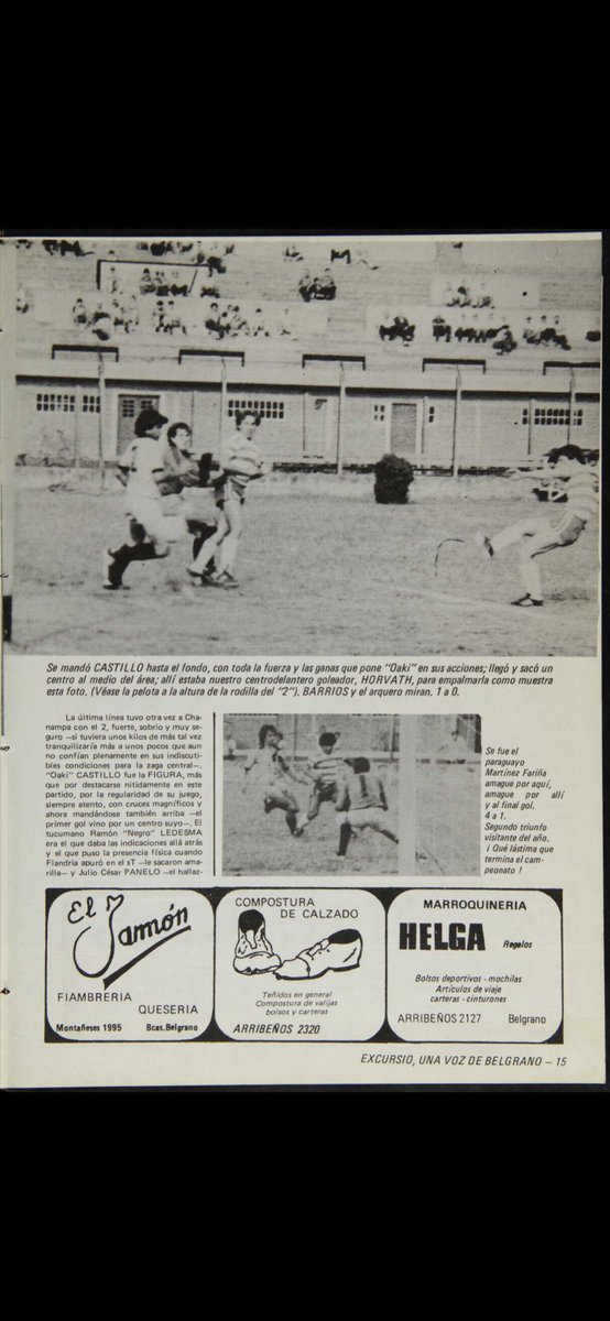 pincha_excursio's tweet photo. #ExcursioUnaVozdeBelgrano

Nro 42 / Noviembre 1981

@gblackok @excursio1910 @porexcursio @Ascenso94 @ExcursioRetro

Recordamos partidos con @PasionLama y @Carly_Flandria Cómo extraño comer abajo de la tribuna en Jáuregui https://t.co/aVbJVKjhEe