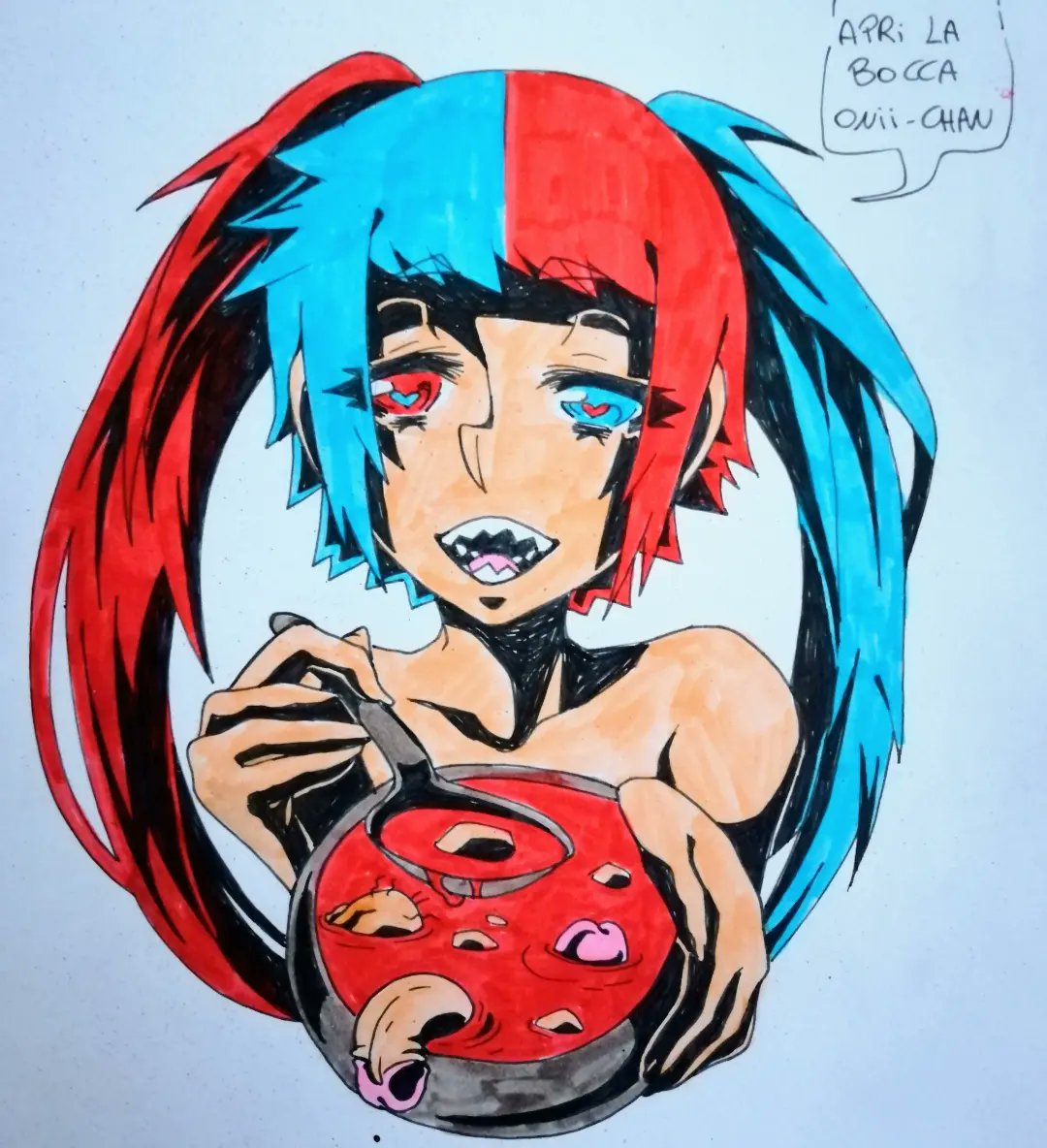 syruppina's tweet photo. Just a badly coloured sketch of my OC saying "Open youy mouth, onii-chan" while feeding you cocks-soup.
#oc #dicksoup #feeding #hearteyes #eviration https://t.co/TZDxarbZrm