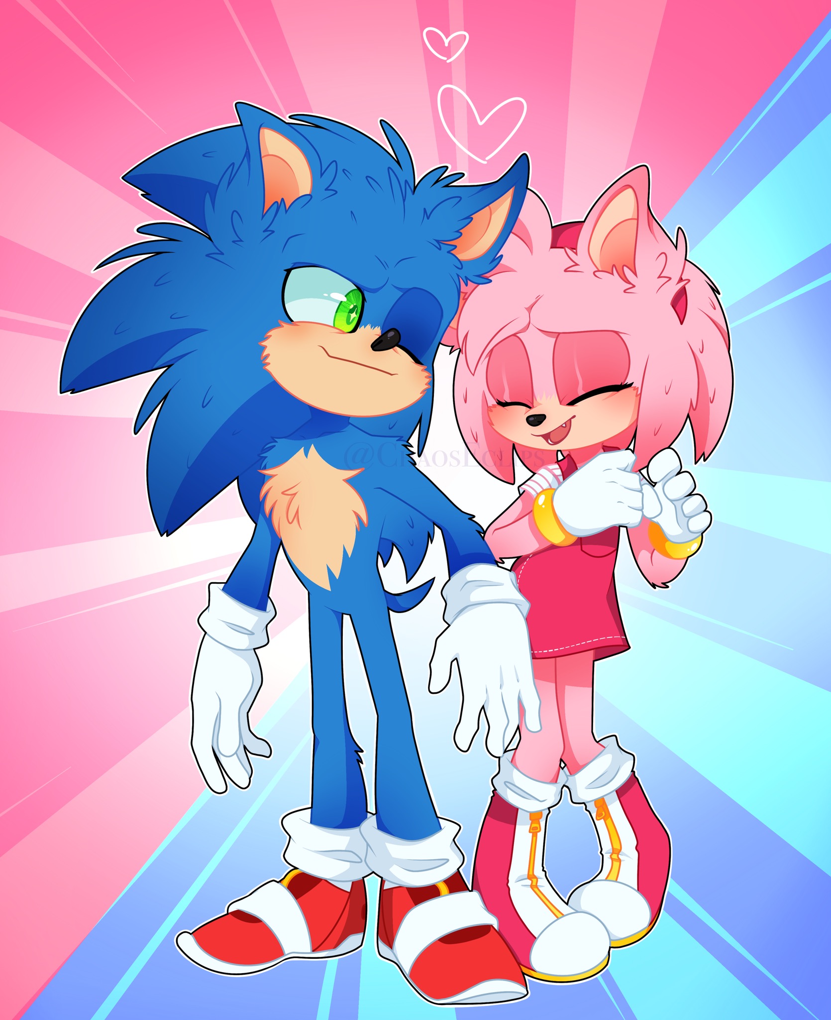 ChaosEclips✨Comms open! on X: Movie Sonamy💕 #SonicTheHedgehog