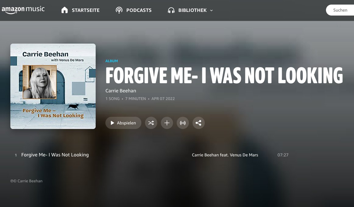 You can get it in Germany - but not here yet! 
Our first single from the Cold Spring Files Collection 2022. Because the lyric had to be reformatted, the USA distribution platform requested a resubmit. It should be available very shortly. We are excited to share this.