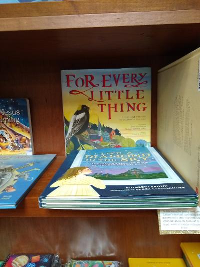 I love finding a friend's book 'in the wild'. Came across FOR EVERY LITTLE THING @nancytupperling;@JuneCotner while visiting Wesleyan University bookstore @rjjuliabooksellers in downtown Middletown, CT on 4/22/22. #nationalpoetrymonth