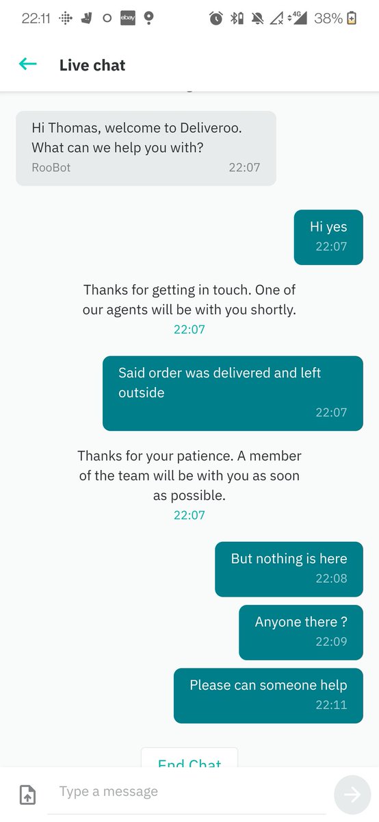 knights11_test's tweet photo. @DeliverooHelp any suggestions of what I can do ? https://t.co/IB67NOlWFQ