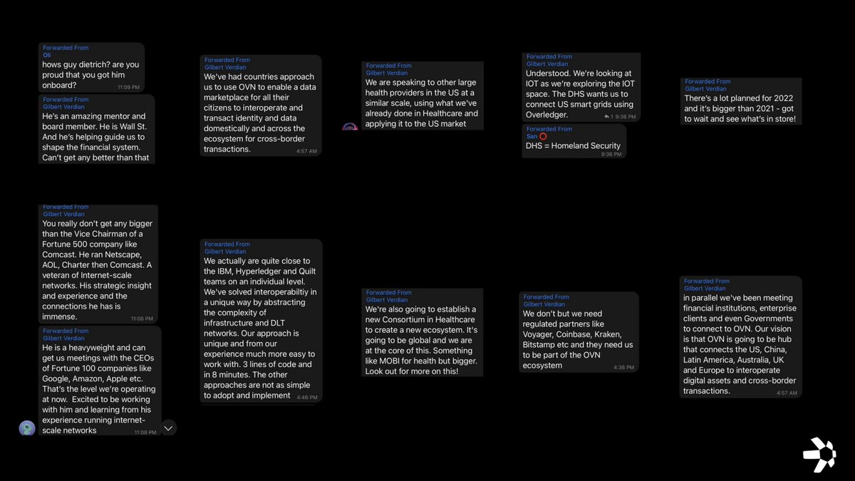 DreadBong0's tweet photo. - #OVN the hub to connect regions 

- $QNT is Shaping the financial system

- Countries approached $QNT 

- DHS want #Overledger

- Solved #interoperability at scale

- Coinbase, Kraken &amp; Voyager need #OVN

- BIG 2022 planned

Straight from @gverdian mouth 🔥 https://t.co/MmAp51o2nI