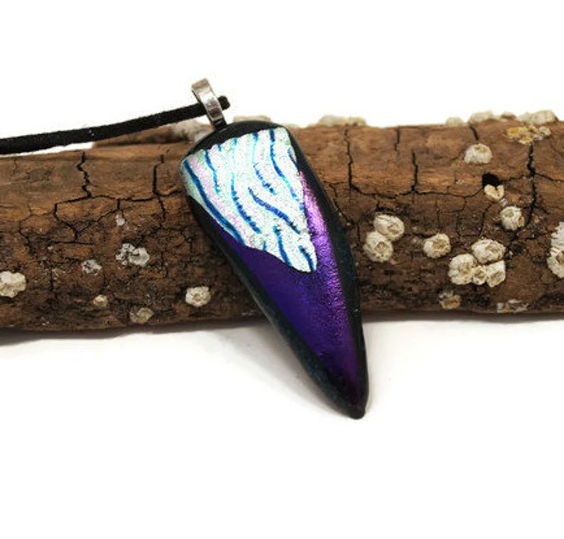 mypurplebubble's tweet photo. Shop: https://t.co/ImOaevWDNq
Large Dichroic Fused Glass Pendant Necklace, Purple And Blue With Zebra Print, Jewelry, Colorful, Arrowhead shape, Boho, Hippie, Fashion Fun  #etsyspecialT https://t.co/xna2BHTHm5