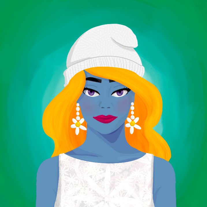 florXima's tweet photo. Here’s my submission for #ClinicNFT #IMCCDesignContest ! Inspired by the ever iconic smurfette 💙 @ClinicNFT https://t.co/uXYCsT4sEh