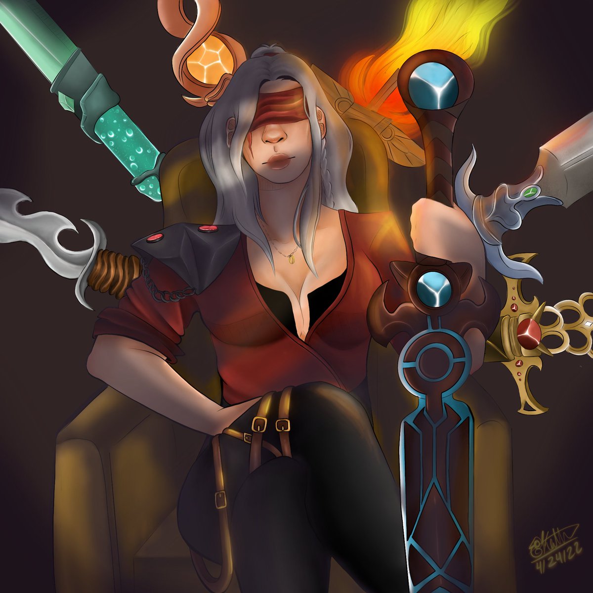 Eleonz_'s tweet photo. I used to be obsessed with the anime series fate and made my oc, she had a whole backstory and everything 😂😂😂 but I decided to redraw her, lemme say way betterrrr
.
.
#art #fate #oc #blade #fatenight https://t.co/Z2CM0XobfV