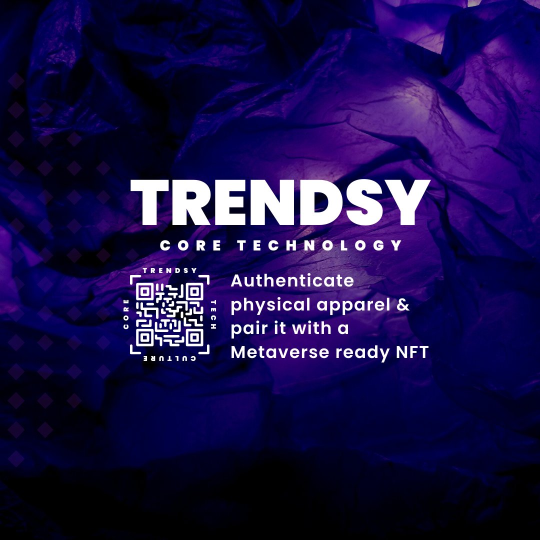 ✅ #Trendsy’s core technology allows you to authenticate physical apparel and pair it with a Metaverse ready NFT

👉 merging the physical and digital world like NEVER before 😱

#metaverse #meta #nft #fashion #blockchain #ethereum #cryptofashion #digitalclothing #nftfashion