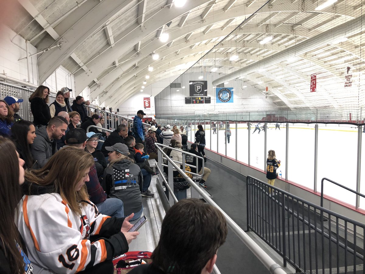 It was truly an honor to be a part of today’s @CranstonFire and @Cranstonpolice Guns n Hoses Charity Game. The organizers of the event did a tremendous job and the atmosphere was fantastic! Thank you for including us! #AlwaysInYourCorner1and16🧡🖤