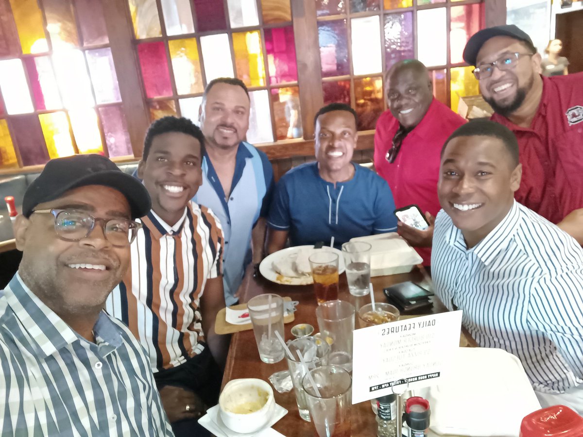 The Brothers celebrating <a href="/DominicBrownTV/">Dominic Brown</a> on his next move to @CBSDFW  <a href="/Brandon_Newsie/">Brandon Taylor</a> <a href="/FraendyNewsman/">Fraendy Clervaud</a> @kennabjvpbcast <a href="/JamalGossWIS/">Jamal Goss</a> <a href="/MikeDunston/">Mike Dunston</a> <a href="/NABJ/">#NABJ Headquarters ✊🏾🖊️🎙️💻 📷 🎥 📝 🔈</a>  <a href="/GrayTelevision/">Gray Television</a>  keep up the great work my brother!!!  We will miss you.